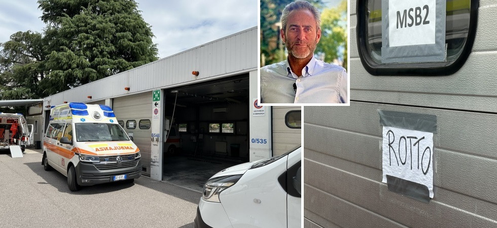 Nella sede del 118 ben 4 box inutilizzabili con le saracinesche guaste
